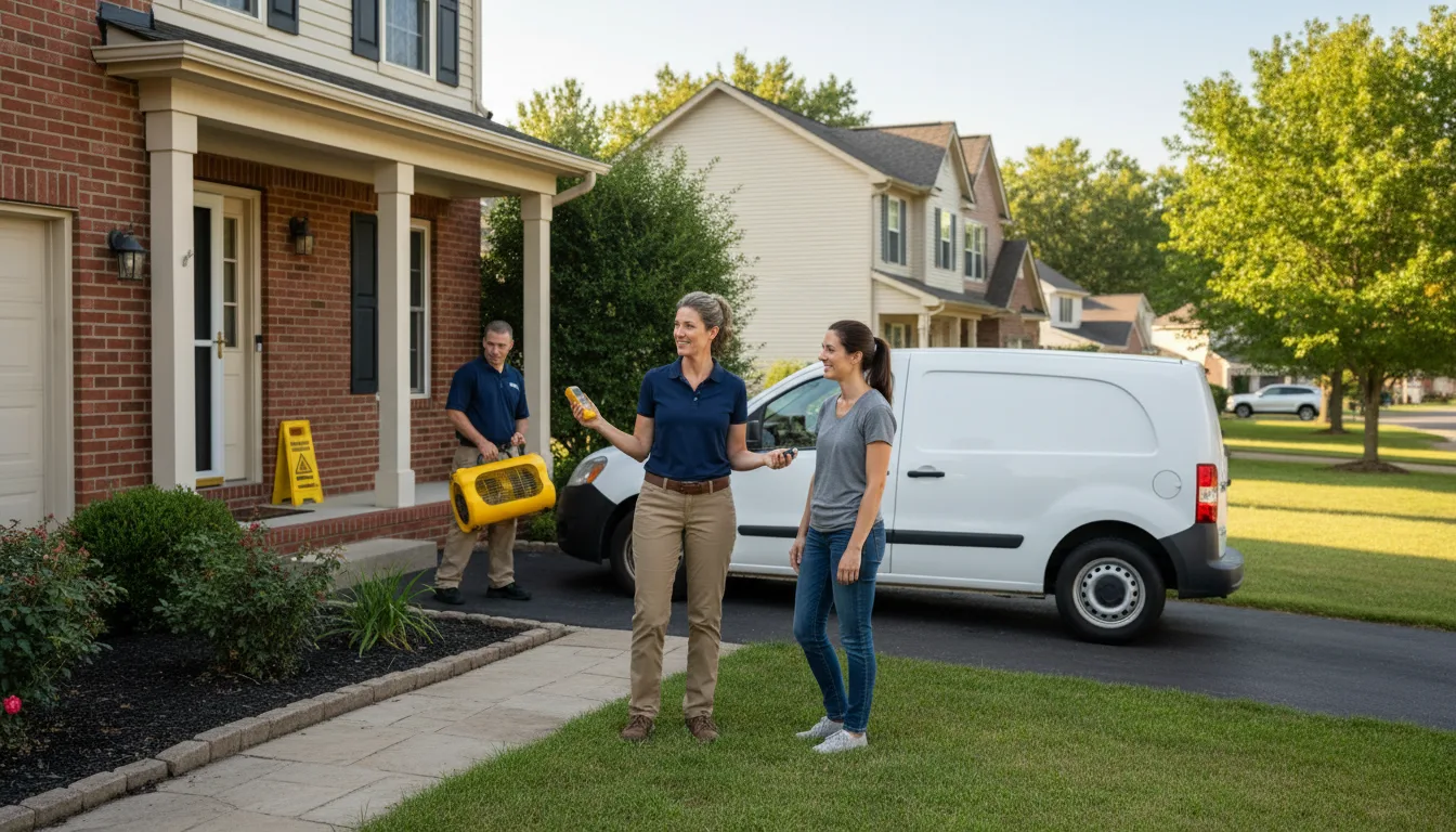 Residential water damage restoration in Riverside, PA